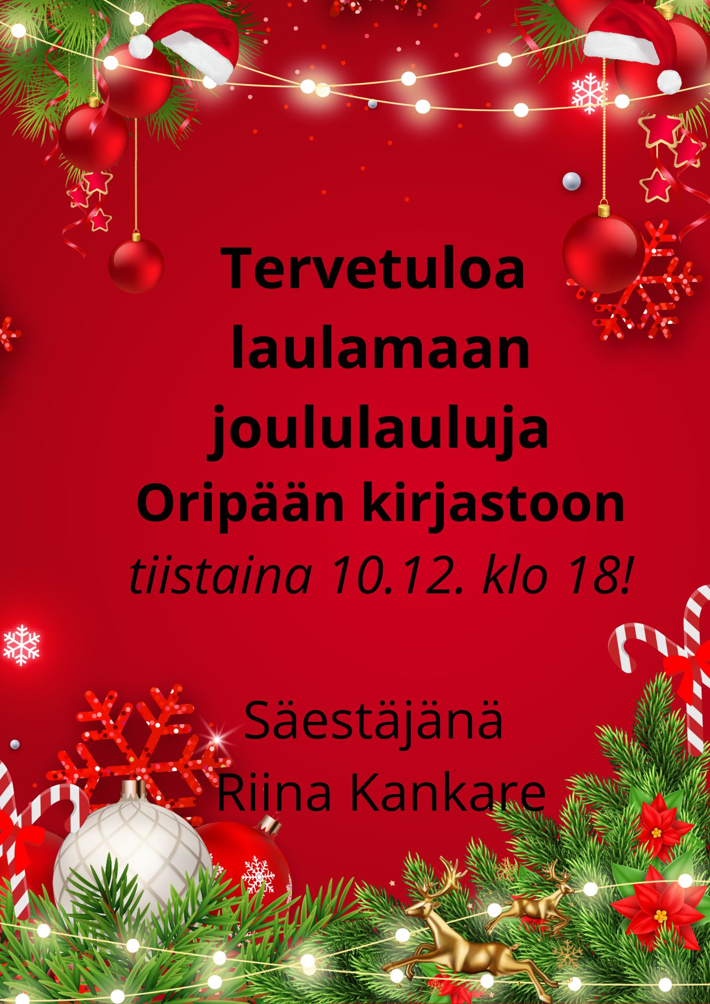 Joululauluja kirjastossa