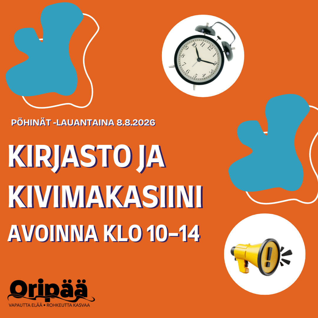 Kirjasto ja Kivimakasiini avoinna 10-14