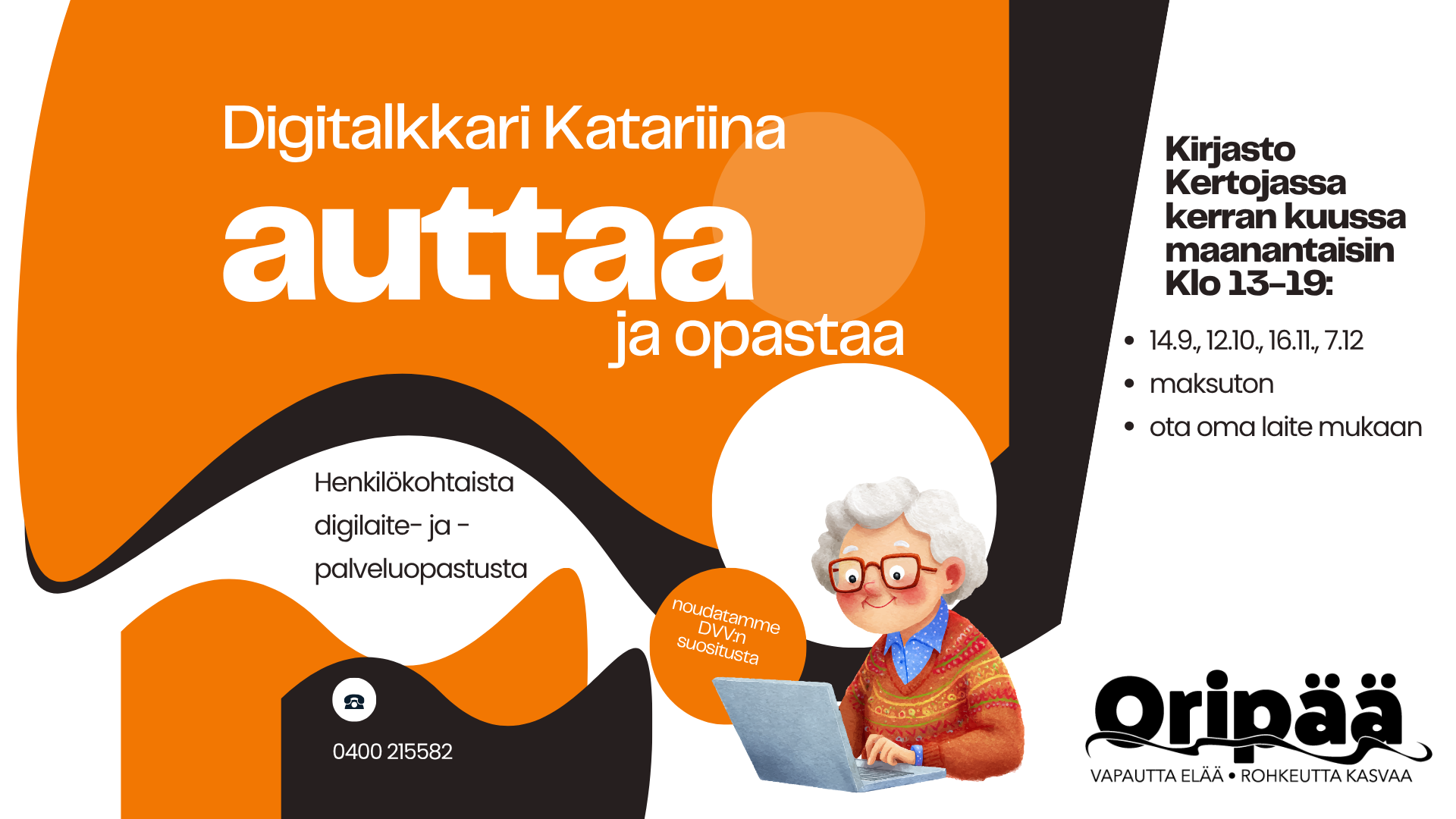 Digitalkkari auttaa: henkilökohtaista digilaite- ja - palveluopastusta